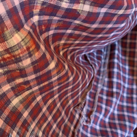 NWT Jessica Simpson Dylan’s Plaid Sadie Blouse M - Picture 7 of 12